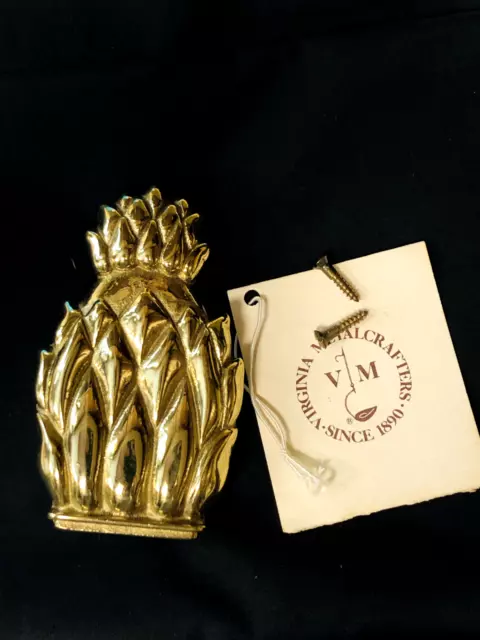 Virginia Metal Crafters Pineapple Door Knocker # 17-20 In Original Box