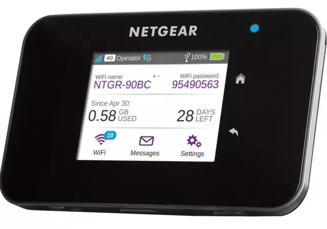 Netgear AirCard AC810S Mobile Hotspot 3G/4G LTE, WLAN, bis 15 Geräte, 600 MBit/s