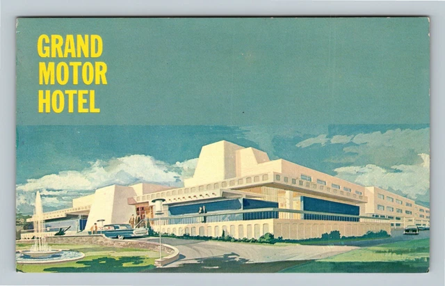Montreal QC, Grand Motor Hotel, Quebec Canada Vintage Postcard