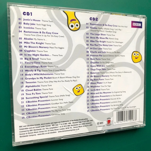 CBEEBIES THE ALBUM Children's TV Soundtracks 2x CD Tweenies Timmy Time ...