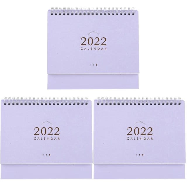 3 PC Papier Tischkalender 2022 Büro Mini-Kalender Schreibtischaufsatz