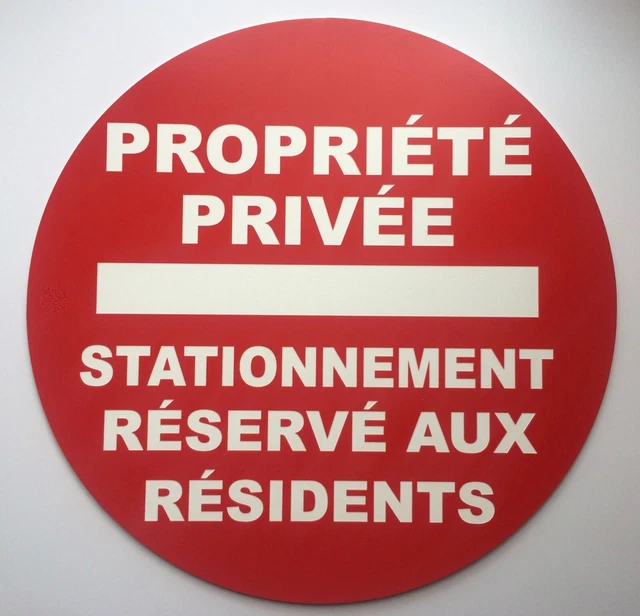 Cartello "Divieto Di Sosta Proprietà Privata" AUA SIGNALETIQUE – 20 Cm, In PVC/alluminio