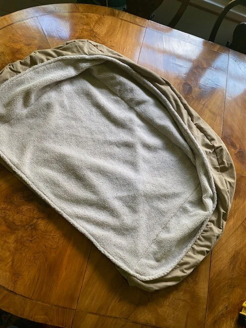New ORVIS Bolster Monogram "Sweet Sophia" Bed Cover only Lounger Medium Tan