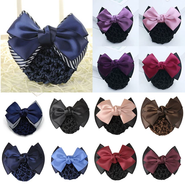 Satin Haarspange mit Schleife Haarnadel Abdeckung Netz Braten Schal Damen Bra ⭐