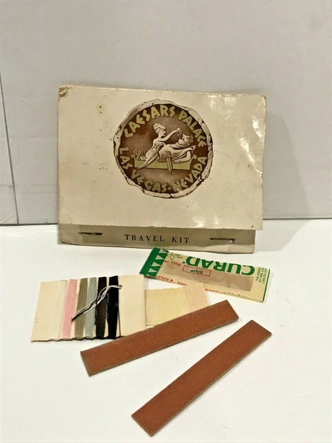 Vintage Caesars Palace Las Vegas Nevada Travel Kit Sewing Kit Jack Nadal Inc. CA