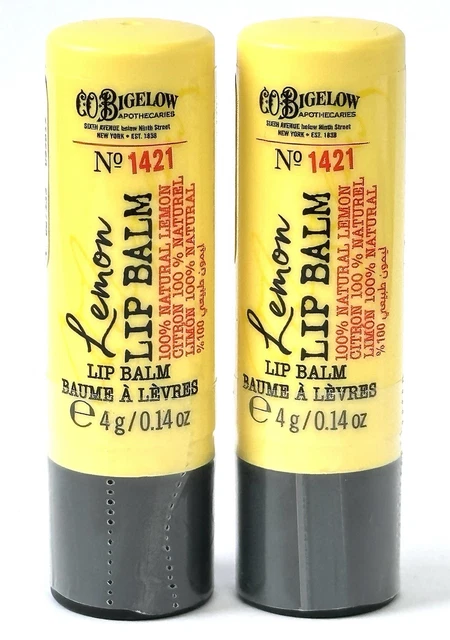 BATH & BODY Works CO Bigelow Lemon Lip Balm - 0.14 oz Sealed New Lot of 2  $14.25