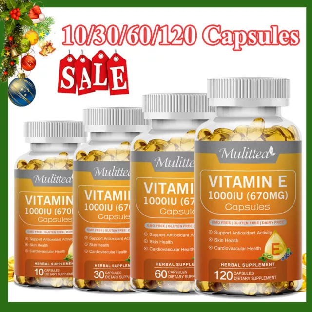 Vitamin E Capsules 1000 IU,High Strength, Anti-Oxidant, Anti-Aging, Skin Health