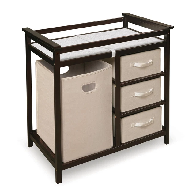Badger Basket Espresso Modern Hamper Storage Changing Table Espresso