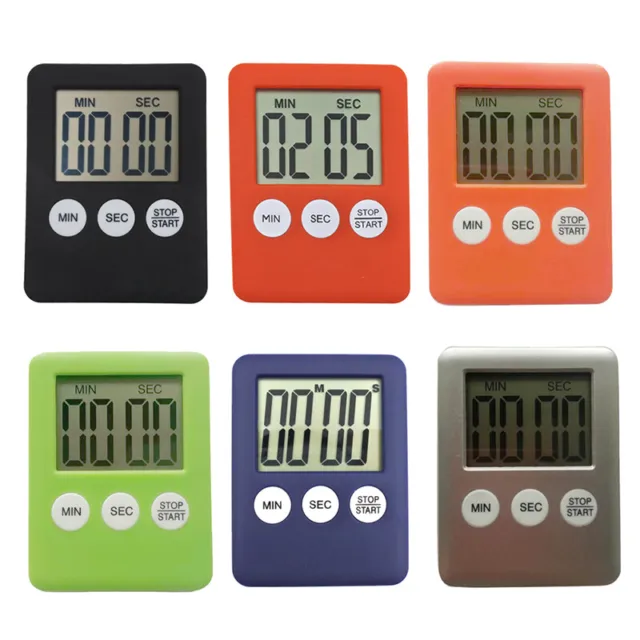 Magnet Clock kitchen timer square countdown alarm clock sleep stopwatch time H❤W