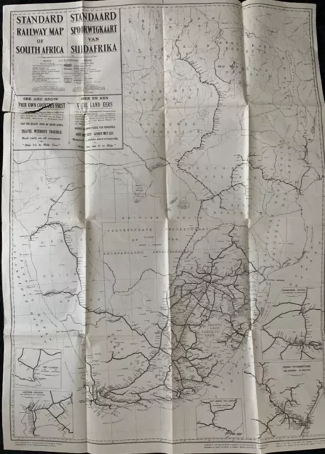 Standard Railway Map Of South Africa