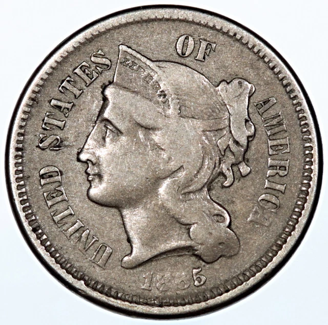 1865 Three Cent Nickel USA 3c 1865 Three Cent Nickel USA 3c