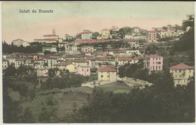 Saluti Da Brunate -Como -Panorama Cartolina