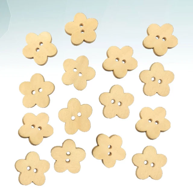 100 piezas botones hágalo usted mismo botones costura botones de madera botones de camisa madera maciza