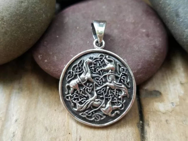 Sterling Silver Celtic Epona Horse Pendant - Horse Jewelry - Celtic Jewelry