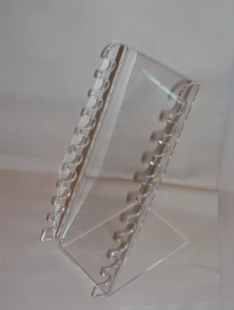 2 Way Clear Acrylic 10 Pen Ladder Rack Display Stand 3