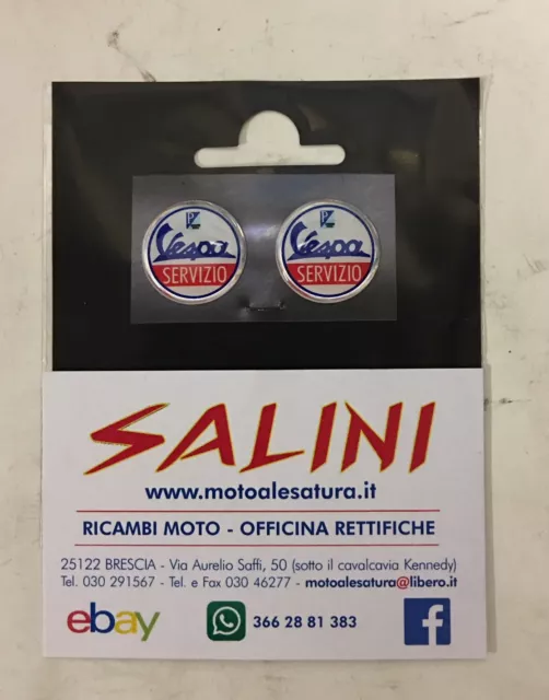 Logo Adesivo 3D Resinato (Diametro 21mm) Piaggio Vespa Servizio - Servizio Vespa