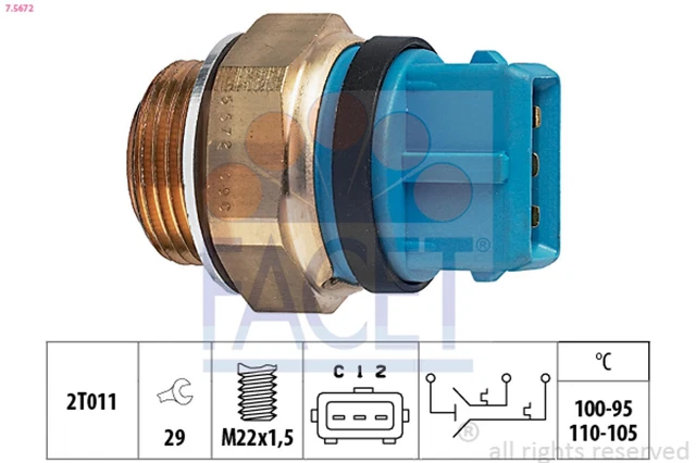 Interruttore termico interruttore temperatura ventola radiatore Made in Italy - OE Equiva 7.572