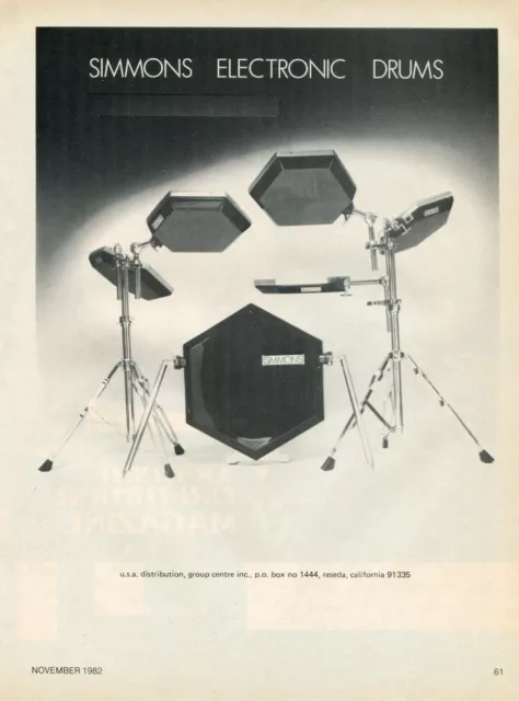 1982 Print Ad of Simmons Electronic Drums