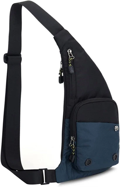 FANDARE Zaino Sportivo Espandibile Unisex – Borza A Tracolla In PU, Marsupio Da Viaggio - 4