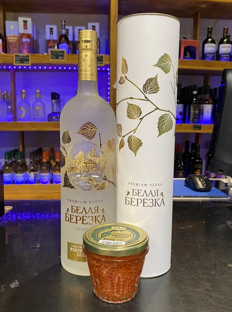 Pack Noël❄️ Vodka Ru$$e Belaya Berezka Gold 40% + Caviar Rouge De Saumon 200g