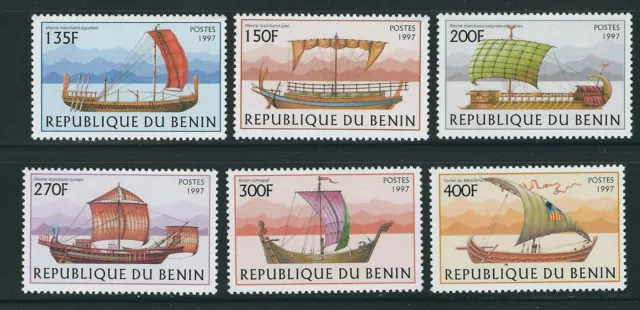 Benin 1997 Vecchio Vela Vasi Topico (Scott 1040-45) VF Nuovo senza Linguella