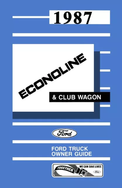 1987 Ford Econoline Van Owners Manual User Guide Reference Operator Book Fuses