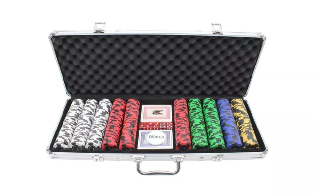 Versa Games 500pc Roman Times Clay Poker Chips Set - 9.5g Pure Clay Poker Chi...