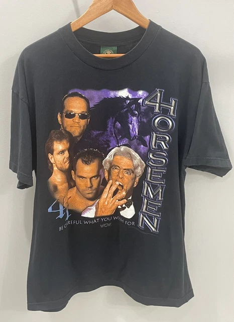 Vintage Four Horsemen T-shirt Sz XL 1998 WCW WWF WWE Wrestling Ric Flair Benoit