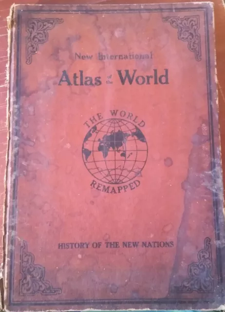 1923 New International Atlas Of The World History Of New Nations Colored Maps