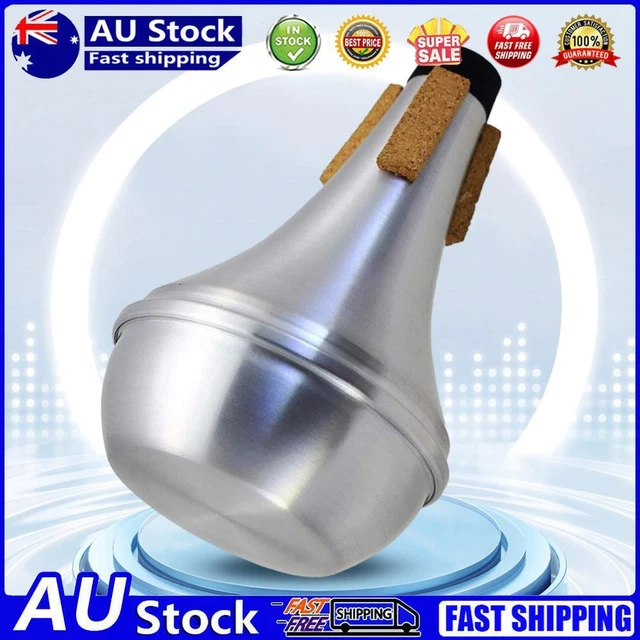Trumpet Silencer with Cork Aluminum Bottom Straight Practice Mute (1 Pcs)