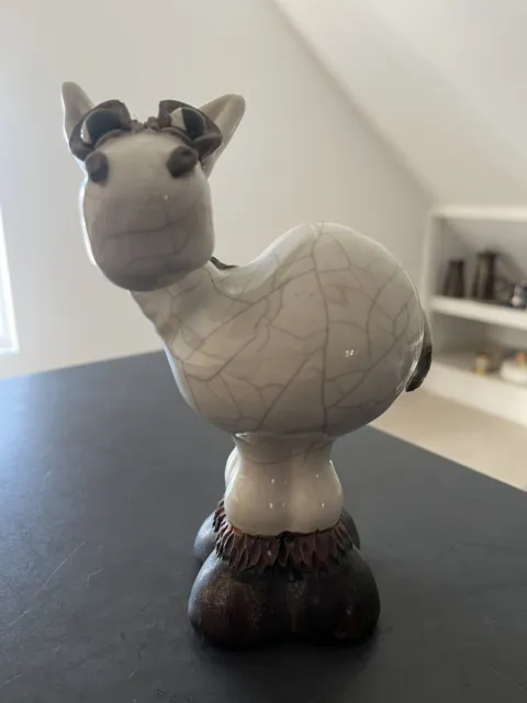 Raku Studio Pottery Donkey