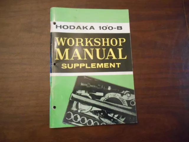 Hodaka 100-B Workshop  manual supplement