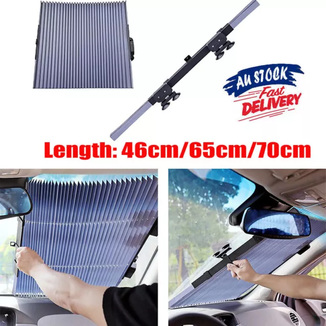 Car SUV Van Sunshade Auto Roller Blinds Front Windscreen Sun UV Block 46/65/70cm