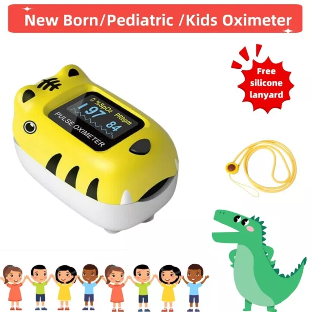 New Pediatric kid Child Fingertip Pulse Oximeter SPO2 Monitor PR Blood Oxygen