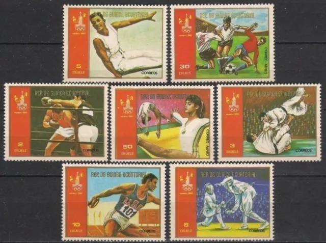 Equatoriale Guinea 1978 Olimpiadi Mosca Sport Pugilato Judo Ginnastica Calcio