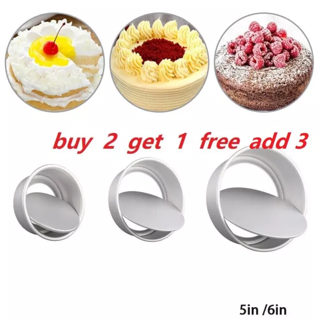 4/5/6 Inch Round Cake Pan Tin Baking Mold Mould Removable Bottom Loose Base Tool