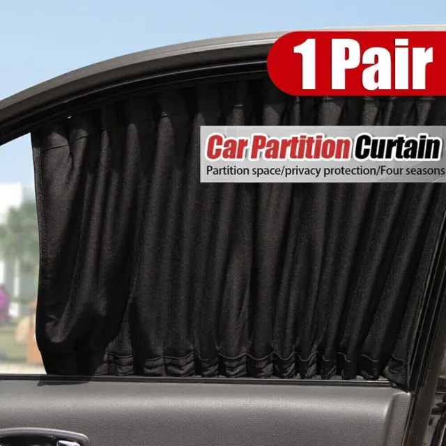 3Stk Auto Sonnenschutz Vorhang Gardinen Sichtschutz Trennvorhänge  Seitenscheibe
