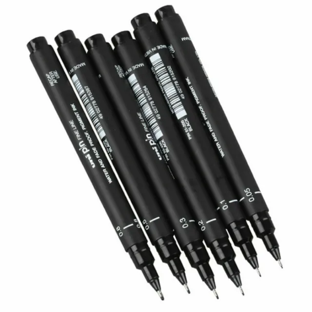 1pc Uni Pin Art Fineliner Drawing Fine Line Comic Needle Pens 005 01 02 03 05 08