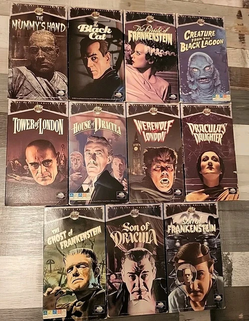 UNIVERSAL MONSTERS CLASSIC horror [VHS lot 11 Films Cult] Frankenstein ...