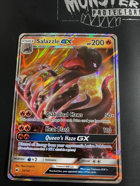 Salazzle GX 25/147 - Ultra Rare Holo - S&M Burning Shadows Pokemon Card