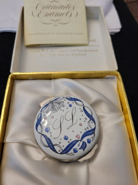 Crummles & Co Made in England enameled trinket box 1985 LL in box and paperwork