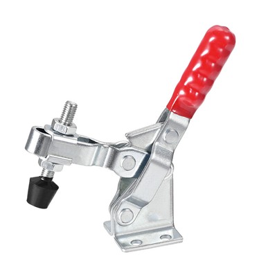 Rosso/Argento Sourcingmap a11120200ux0388 Morsetto a Leva con Manico in Plastica 