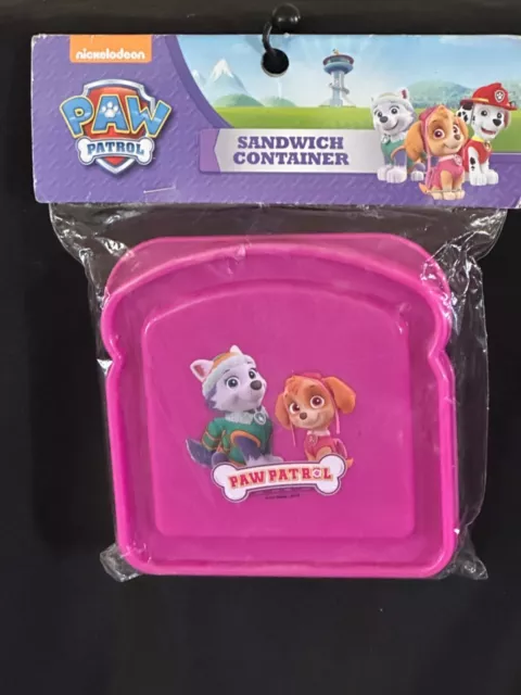 Paw Patrol Skye and Everest Pink Sandwich Box Micro and Dishwasher Safe