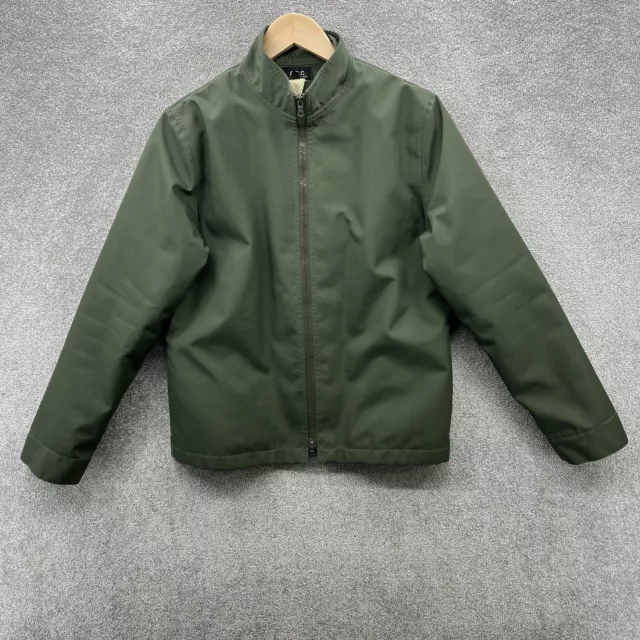 APC Jacket Mens Small Green Bomber Full Zip Removable Padded Lining