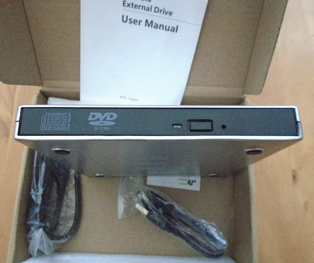 Neu Usb Slim Tragbar, Silberfarbenes Optisches Drik Combo Dvd/Cd Usb 2.0