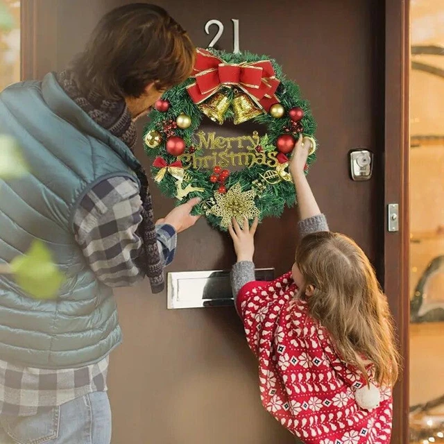 Ghirlanda porta di Natale 30 cm ornamento Capodanno Natale regalo di Natale vacanze