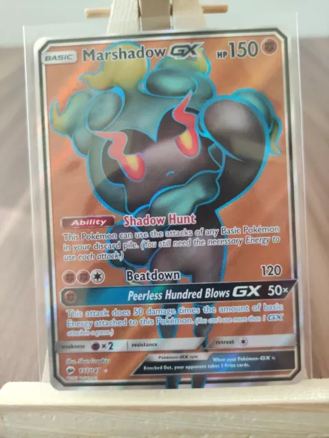 Marshadow GX 137/147 Full Art Ultra Rare Holo Burning Shadows Pokemon Card * New