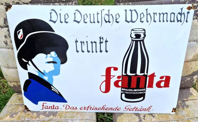 TOP Emailleschild --Fanta Wehrmacht-- Reproduktion