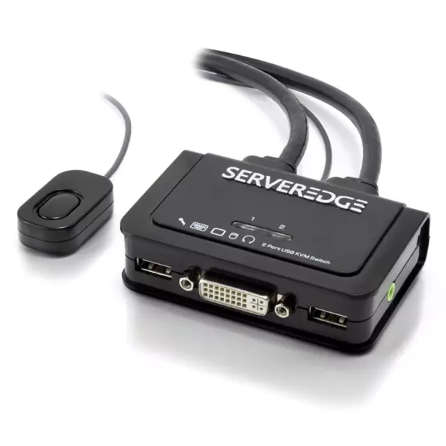 Serveredge 2 Port Usb Dvi Cable Kvm Switch With Audio And Remote