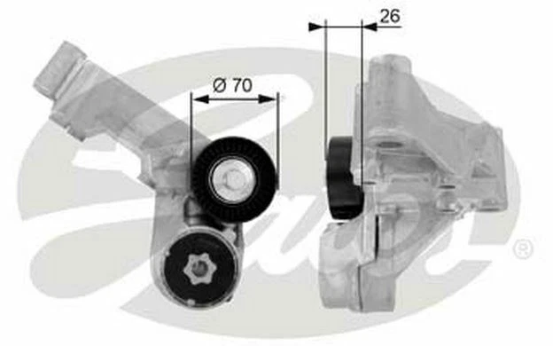 GATES Galet tendeur (courroie d'accessoire) pour FORD FOCUS TRANSIT T38444